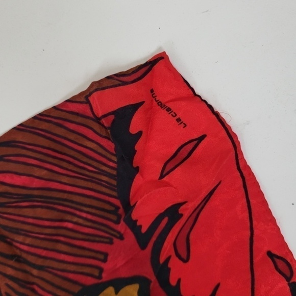 Silk Scarf Set Rectangular DIY Top Bandana abstract floral vintage retro - Picture 9 of 16